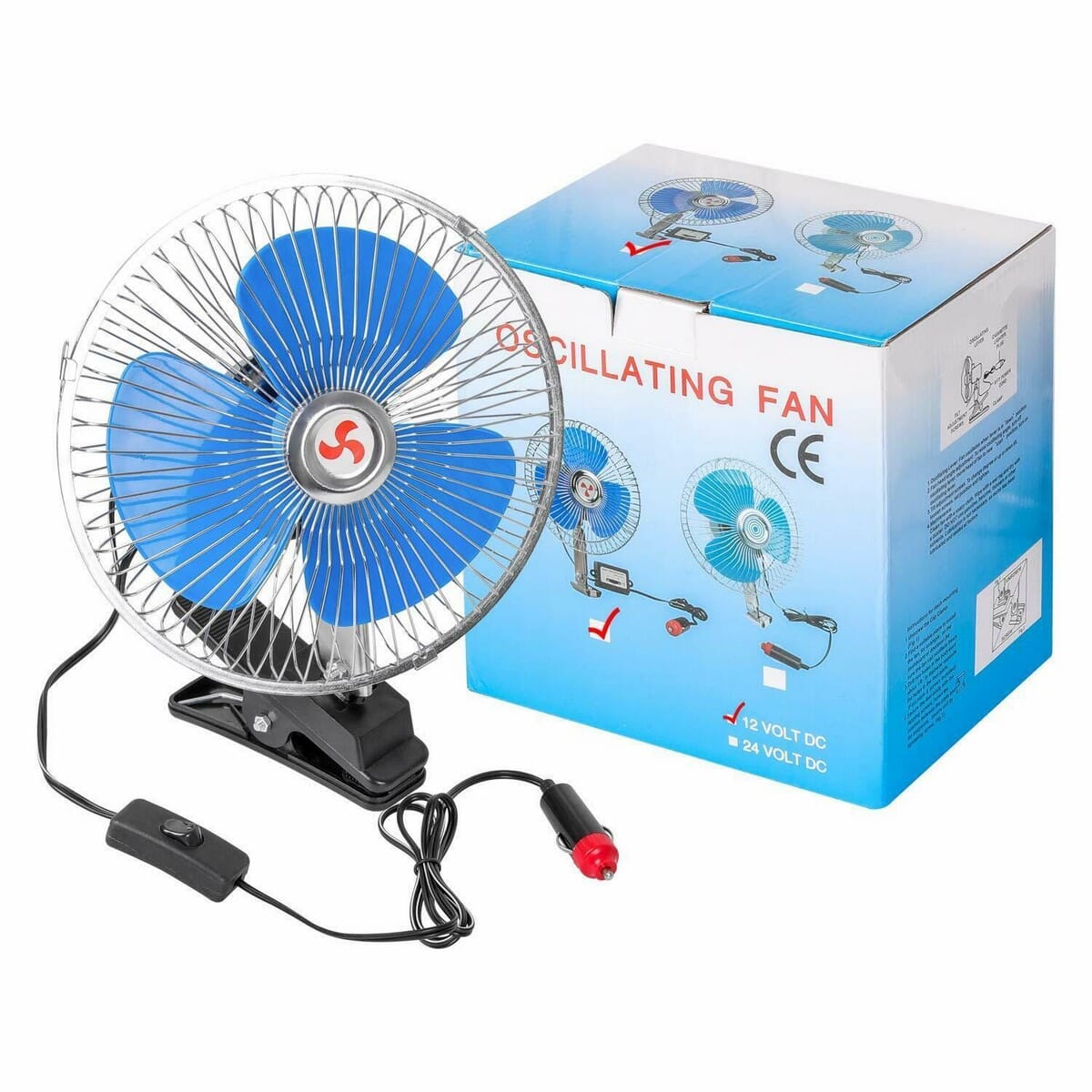 Ventilator za auto sa štipaljkom — prečnik 16 cm - slika 2