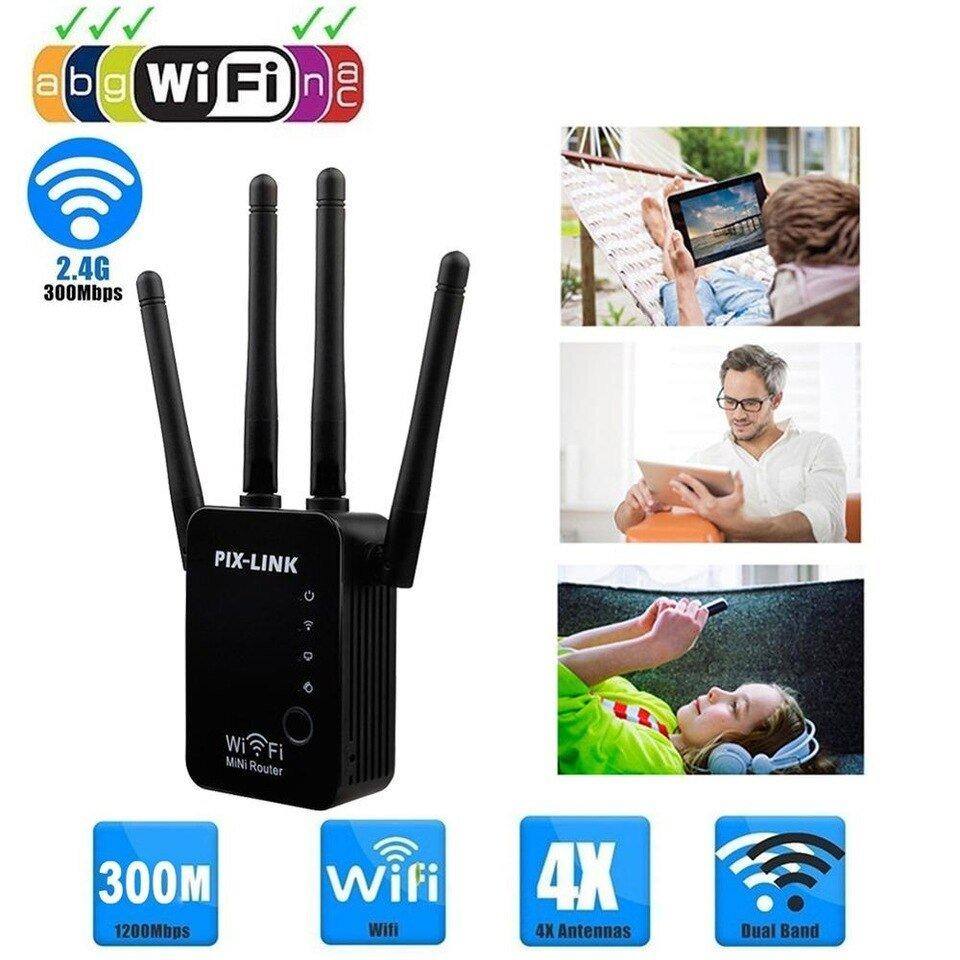 WiFi pojačivač signala sa 4 antene 300 Mbps i režimom rutera
