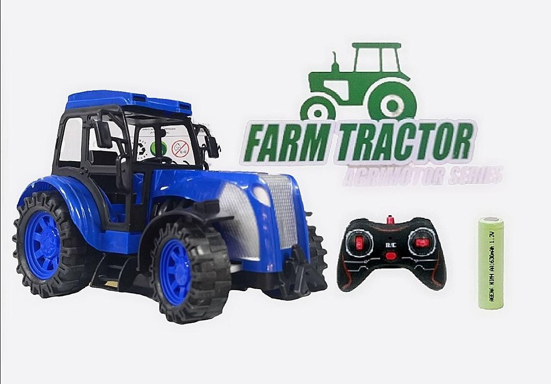 Traktor na daljinsko upravljanje za decu – plavi