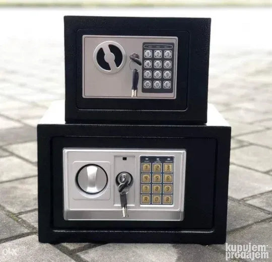 Elektronski sef sa šifrom i dva rezervna ključa