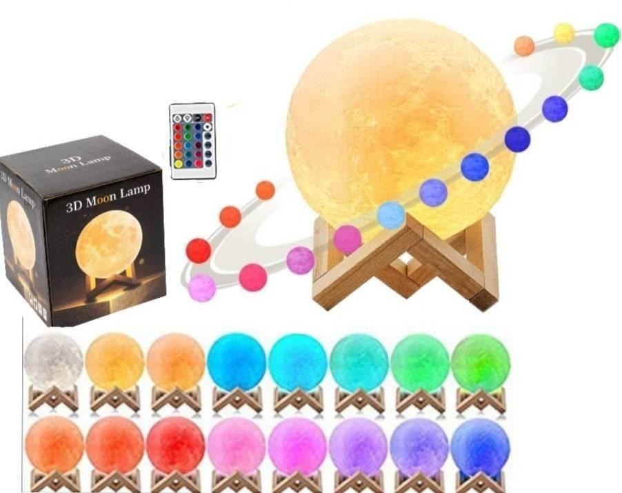 3D lampa mesec sa 16 boja osvetljenja