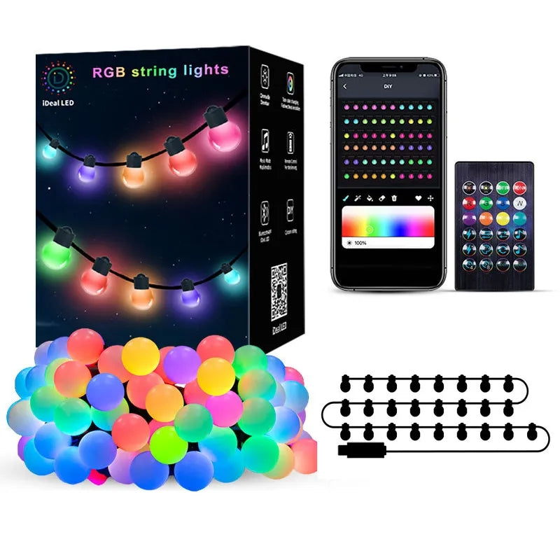 LED RGB lampice 10 m sa daljinskim i aplikacijom