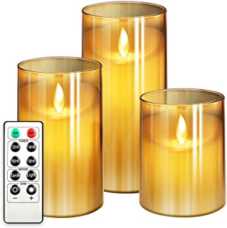 Žute LED sveće na daljinski — parafinski vosak - slika 1