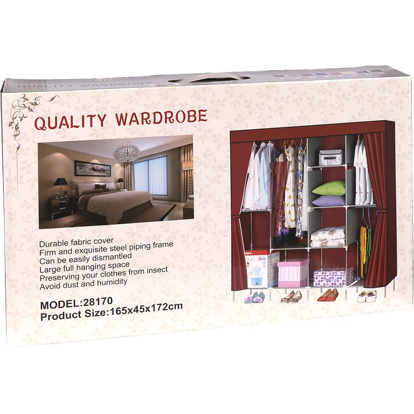 Platneni sklopivi ormar za garderobu sa rolo vratima – slika 2