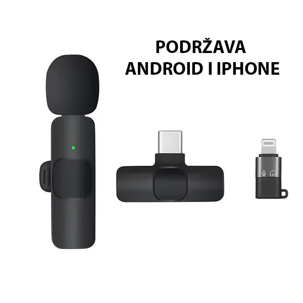 Bežični lavalier mikrofon za telefon – 2,4 GHz – slika 7