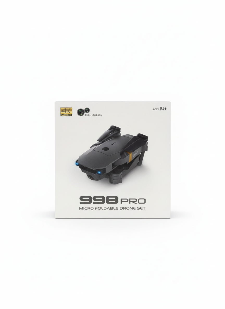 998 PRO Mikro Sklopivi Dron - 4K Ultra HD Dvostruke Kamere