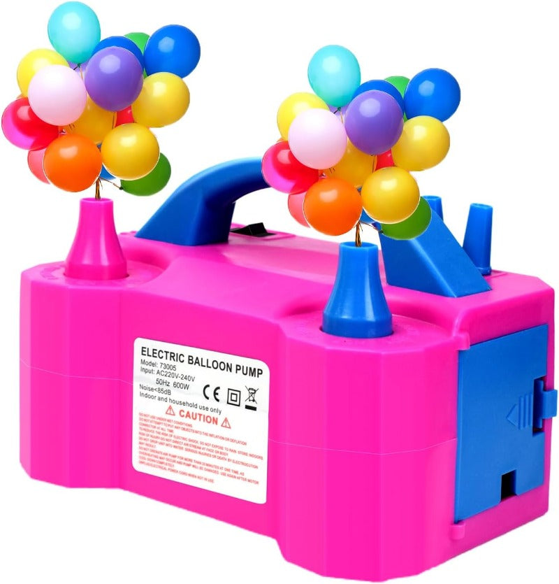 Električna pumpa za balone sa dva izlaza – roze