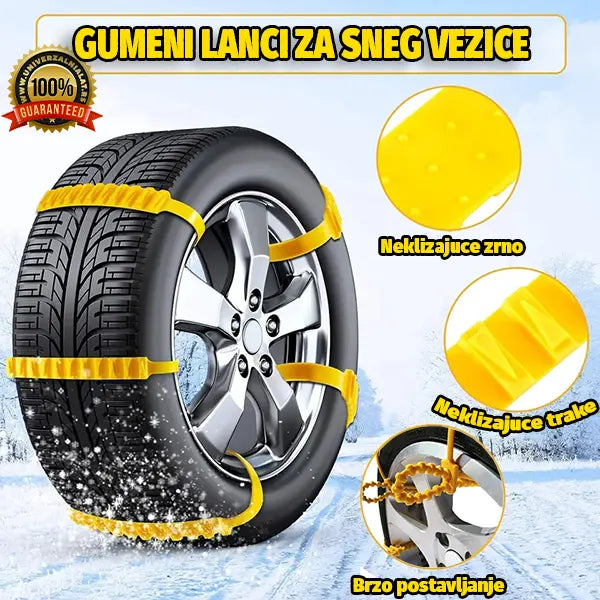 Gumeni lanci vezice za sneg, komplet od 10 komada