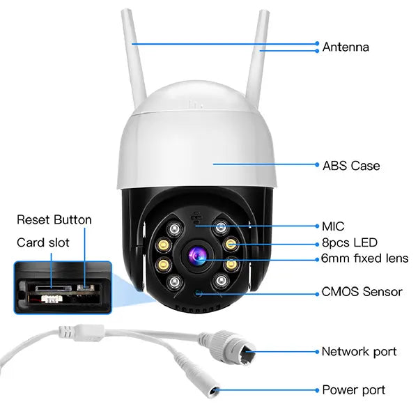 WiFi IP kamera 1080p sa rotacijom i noćnim snimanjem – slika 4