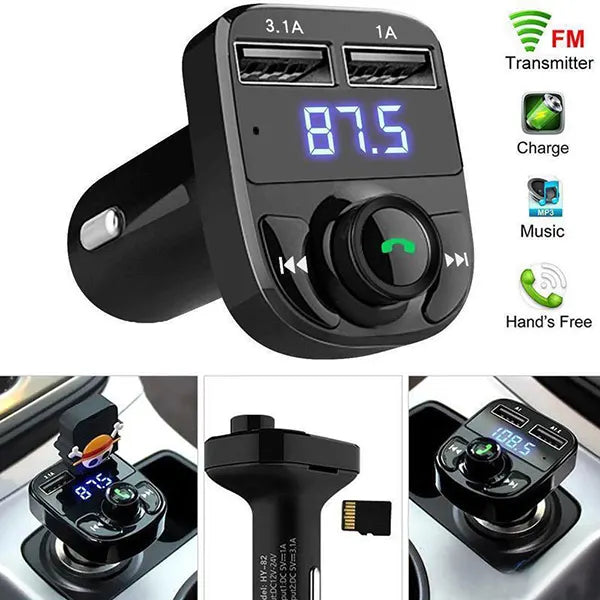 MP3 FM transmiter X8 sa Bluetooth vezom i dva USB porta
