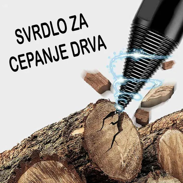 Svrdlo za cepanje drva 32 mm sa 3 nastavka
