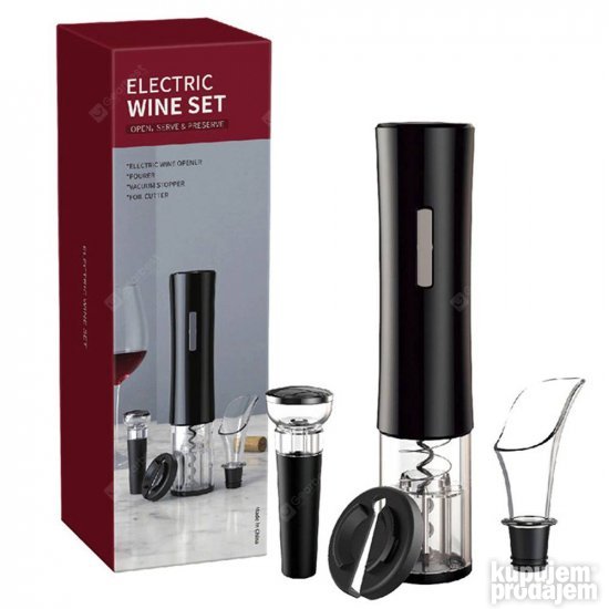 Električni otvarač za vino od inoxa na baterije