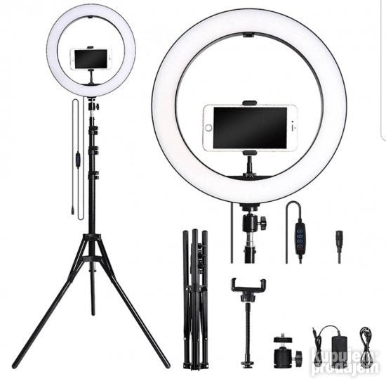 Ring lampa 36 cm sa stativom 210 cm i filterima – slika 2