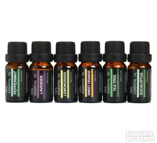Set od 6 eteričnih ulja 10 ml za difuzor