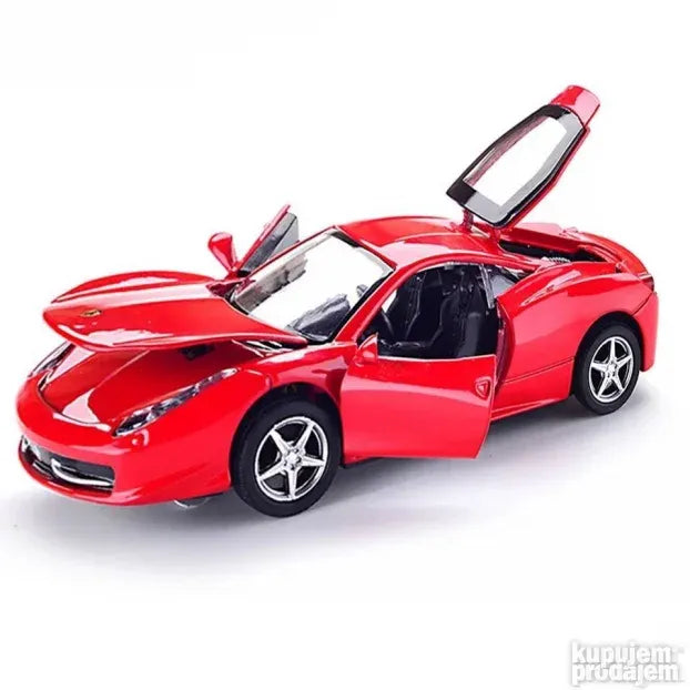 Metalni autić Ferrari 458 Italia, razmera 1:32, 15 cm