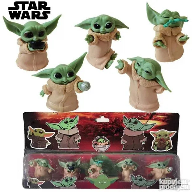 Set figurica Bebi Joda, pet komada visine oko 8 cm