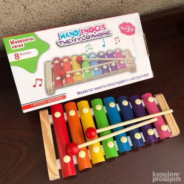 Dečija drvena muzička igračka za najmlađe