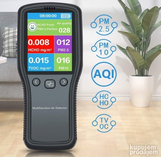 Merač kvaliteta vazduha PM2.5, PM10, HCHO i TVOC
