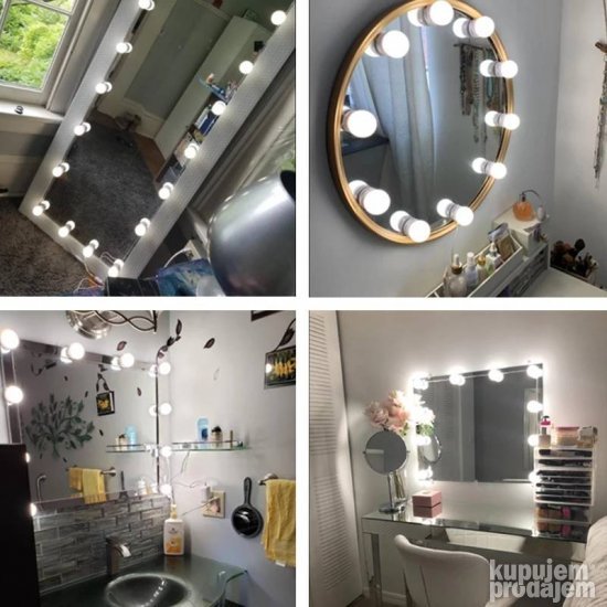 LED lampice za ogledalo, holivud stil, 10 komada