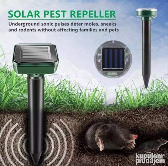 Solarni rasterivač krtica – set od 2 komada za zemlju