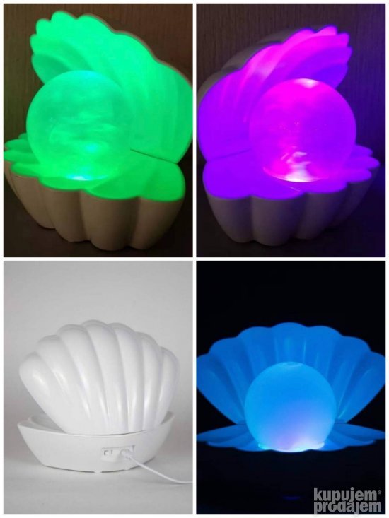Dekorativna lampa školjka sa osam RGB nijansi