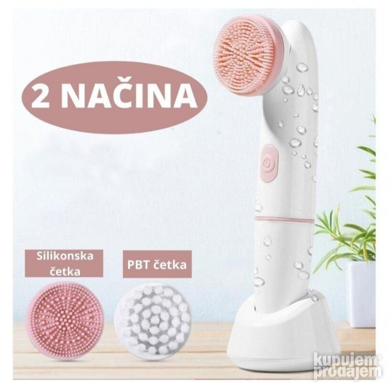 Sonična četka za lice sa dve brzine i dva nastavka