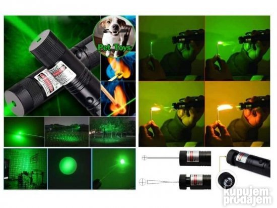Zeleni laser 303 sa podesivim fokusom i disko nastavkom