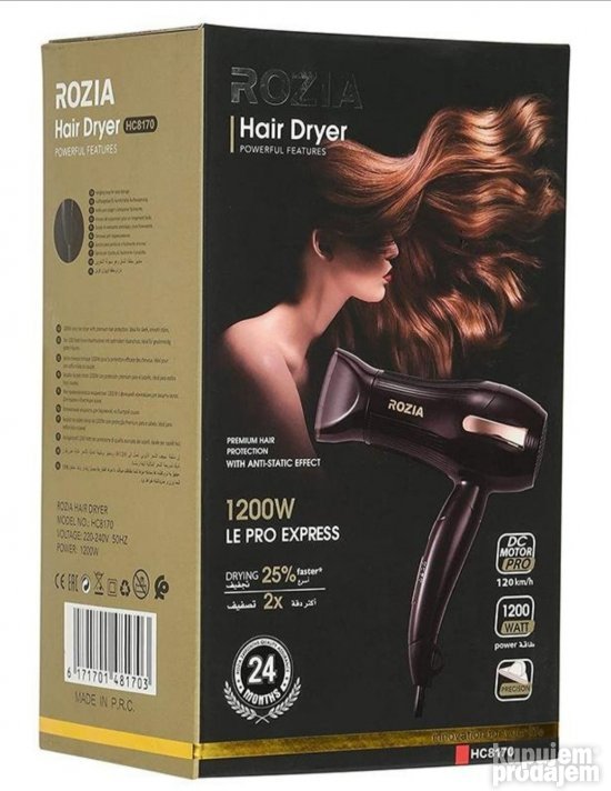 Fen za kosu Rozia HC8170, 1200 W, sklopiva ručka