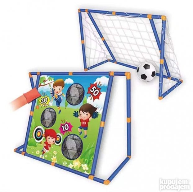 Fudbalski set sa golom i metama, 2 u 1