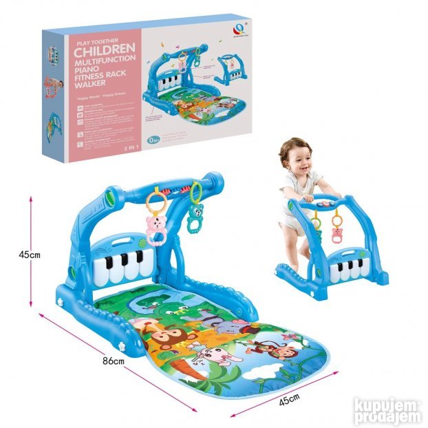 Bebi guralica i gimnastika 3u1 sa klavirom