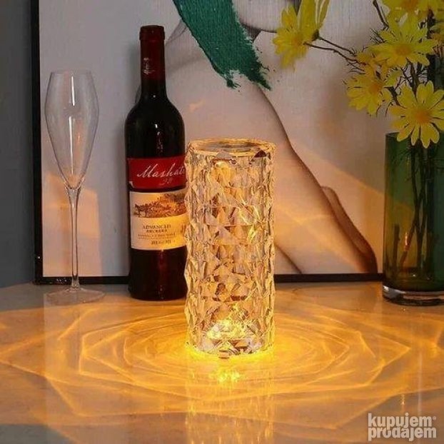 Dekorativna kristalna lampa na dodir sa daljinskim