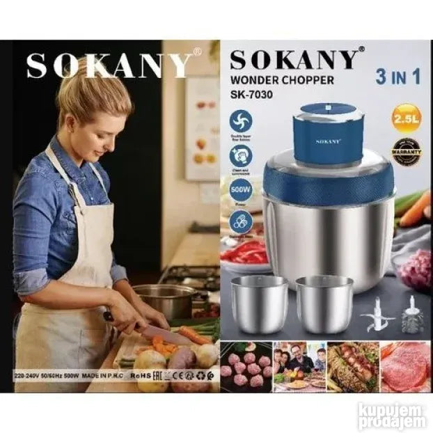 Sečko Sokany SK-7030, posuda 2,5 l i snaga 500 W