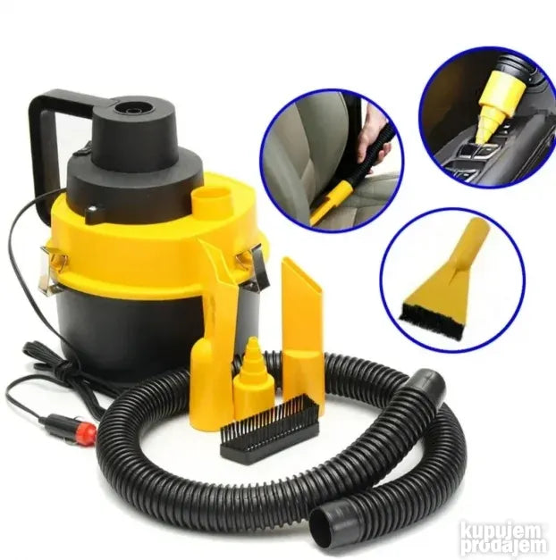 Auto usisivač 12 V za suvo i mokro usisavanje sa pumpom
