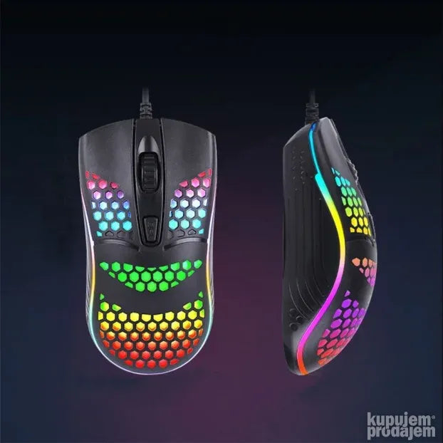 Gaming miš Yelandar M10, 3000 DPI, RGB osvetljenje