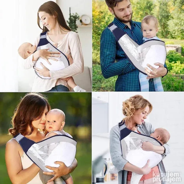 Sling nosiljka za bebe od pamuka sa prozračnom mrežom