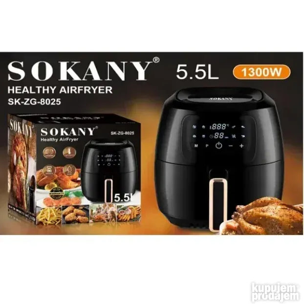 Friteza na vruć vazduh 5,5 l Sokany SK-8025, 1300 W