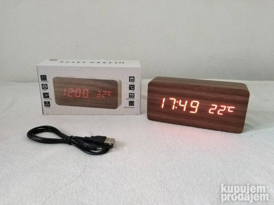 Mini digitalni sat sa datumom i temperaturom