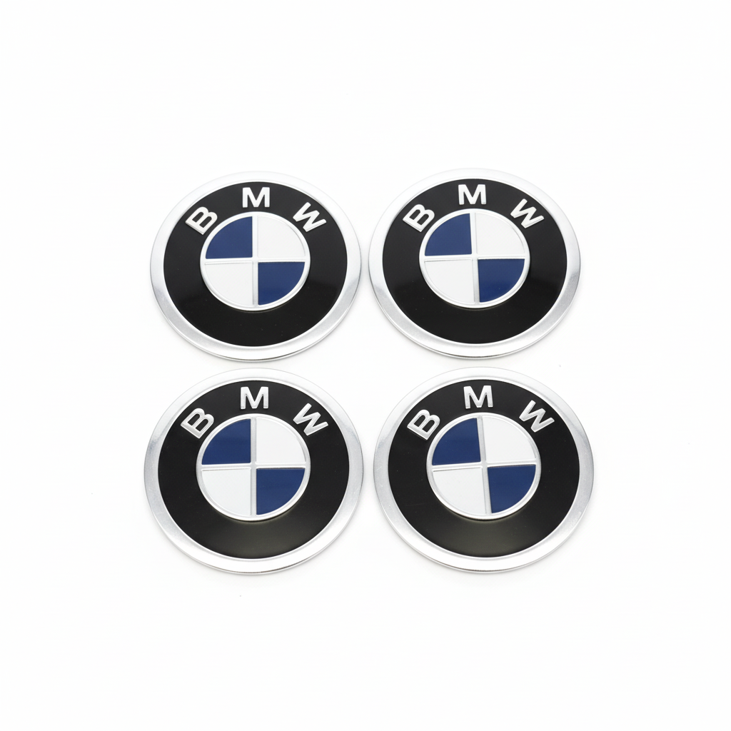 BMW Auto Nalepnice - Metal Series 4kom 56mm Nalepnice za Čepove Felni