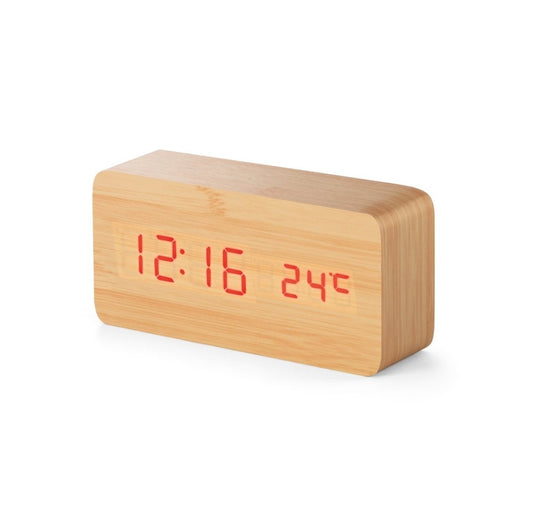 Drveni alarm sat — boja bez - slika 1