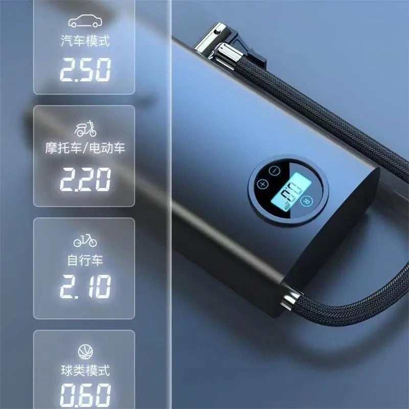 Mini kompresor na punjivu bateriju 120 PSI sa power bank funkcijom – slika 4