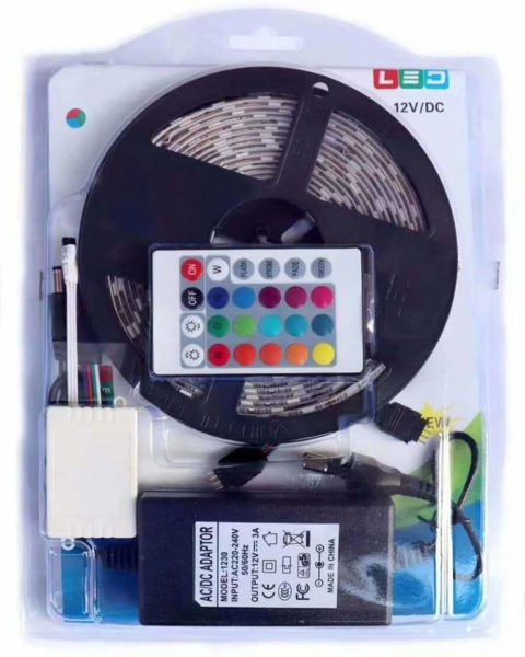 LED RGB traka 5 m sa daljinskim, kontrolerom i napajanjem