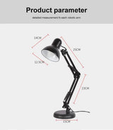 Fleksibilna stona lampa sa postoljem i stegom E27