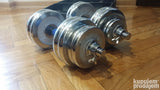 Set hromiranih tegova 50 kg sa šipkom 152 cm