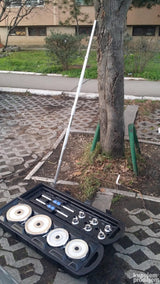 Set hromiranih tegova 50 kg sa šipkom 152 cm