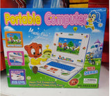 Ružičasti geometrijski laptop za muzičku igru