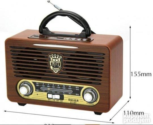 Retro radio M-115BT sa baterijom 1200 mAh i daljinskim
