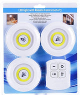 Set od 3 zidne LED lampe 90 x 90 mm sa daljinskim