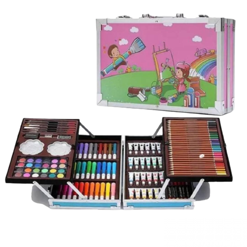 Set za crtanje u metalnom koferu roze ili plavi