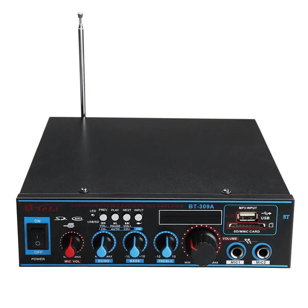 Bluetooth stereo pojačalo sa 2 ulaza za mikrofon