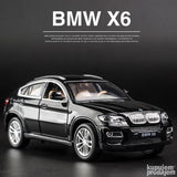 Metalni autić BMW X6 crni, razmera 1:32, dužina 15 cm
